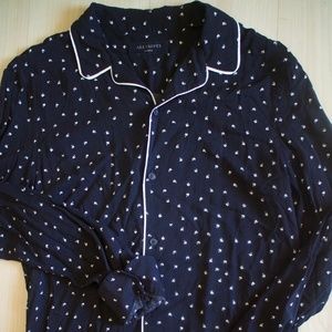 ALL SAINTS  Pajama Style Button Up